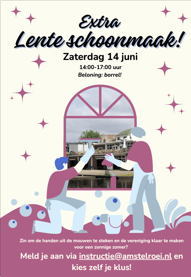 extra lente-schoonmaak 14 juni